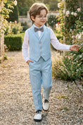 Charger l'image dans la visionneuse de la galerie, Boys Sky Blue 2-Piece Vest Suit for English Garden Weddings