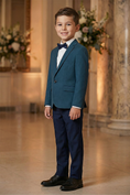 Bild in Galerie-Betrachter laden, Boys Teal Notch Lapel Jacket