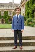 Cargar la imagen en la vista de la galería, Boys Blue Contrast Trim Suit Jacket