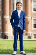 Bild in Galerie-Betrachter laden, Boys Royal Blue Notch Lapel 2-Piece Suit
