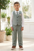 Bild in Galerie-Betrachter laden, Boys Sage Green Suit Vest & Pants 2-Piece Suit