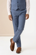 Bild in Galerie-Betrachter laden, Boys Dusty Blue 2-Piece Vest & Pants Suit