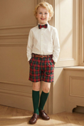 Bild in Galerie-Betrachter laden, Boys Tartan Shorts Wedding Outfit for Formal Occasions