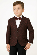 Load image into Gallery viewer, Boys Burgundy Jacquard Blazer for Weddings