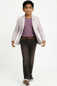 Load image into Gallery viewer, Boys Striped Seersucker Blazer for Weddings with Notch Lapel
