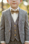 Bild in Galerie-Betrachter laden, Boys Tweed Check 3-Piece Suit with Notch Lapel