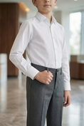 Bild in Galerie-Betrachter laden, Boys Charcoal Grey Tailored Dress Pants