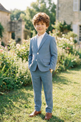 Bild in Galerie-Betrachter laden, Boys Dusty Blue Suit for Weddings with Notch Lapel