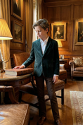 Load image into Gallery viewer, Boys Emerald Green Corduroy Blazer for Holiday Weddings & Formal Gatherings