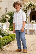 Bild in Galerie-Betrachter laden, Boys Light Blue Linen Trousers