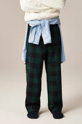 Load image into Gallery viewer, Boys Green And Black Checkered Trousers