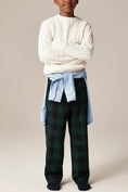 Load image into Gallery viewer, Boys Green And Black Checkered Trousers