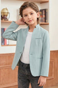 Load image into Gallery viewer, Boys Mint Green Mandarin Collar Blazer