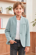 Load image into Gallery viewer, Boys Mint Green Mandarin Collar Blazer