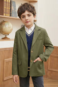 Load image into Gallery viewer, Boys Olive Green Blazer for Rustic Garden Weddings