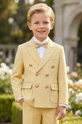 Bild in Galerie-Betrachter laden, Boys Lemon Yellow Double-breasted Blazer