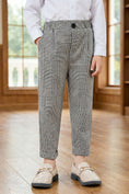 Load image into Gallery viewer, Boys Houndstooth Plaid Trousers