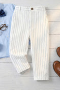 Bild in Galerie-Betrachter laden, Boys White & Navy Striped Trousers