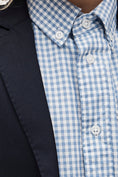 Load image into Gallery viewer, Boys Blue Gingham Long-sleeve Shirt