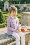 Bild in Galerie-Betrachter laden, Boys Purple Linen Single-breasted Blazer