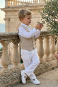 Load image into Gallery viewer, Boys White Checkered Trousers