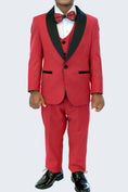 Bild in Galerie-Betrachter laden, Boys Red Single-breasted 3-piece Suit