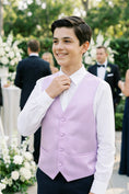 Load image into Gallery viewer, Boys Purple Single-breasted Vest