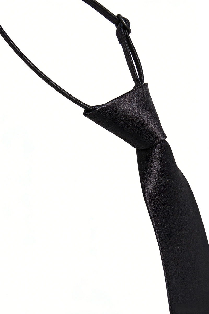 Boys Black Pre-tied Necktie