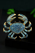 Load image into Gallery viewer, Boys 3A CZ Stone Crab Brooch