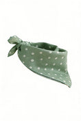 Load image into Gallery viewer, Boys Sage Green Polka Dot Handkerchief