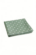 Load image into Gallery viewer, Boys Sage Green Polka Dot Handkerchief