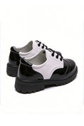 Load image into Gallery viewer, Boys Black And White Two-tone Brogue Dress Shoes