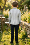 Bild in Galerie-Betrachter laden, Boys Light Grey Plaid Single-breasted 2-piece Suits