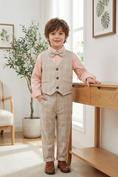 Bild in Galerie-Betrachter laden, Boys' Casual Cute Vest, Shirt, And Pants Three-Piece Set