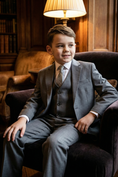 Bild in Galerie-Betrachter laden, Boys' Solid Color Casual Comfortable Three-Piece Suit