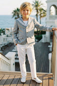 Bild in Galerie-Betrachter laden, Boys Grey Blazer & White Trousers 2-Piece Suit