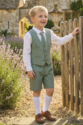 Bild in Galerie-Betrachter laden, Boys Sage Green Vest & Shorts 2-piece Suit