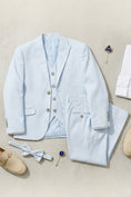 Bild in Galerie-Betrachter laden, Boys Sky Blue 3-Piece Suit for Garden Weddings