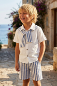 Bild in Galerie-Betrachter laden, Boys Striped Simple Shorts
