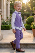 Bild in Galerie-Betrachter laden, Boys Lavender Vest & Trousers 2-Piece Suit