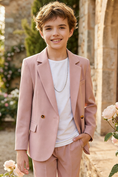 Bild in Galerie-Betrachter laden, Boys Blush Pink 2-Piece Suit for Garden Weddings
