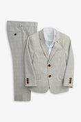 Bild in Galerie-Betrachter laden, Boys Light Grey Check Single-breasted 2-piece Suits