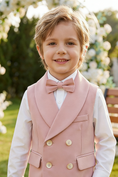 Charger l'image dans la visionneuse de la galerie, Boys Blush Pink Vest & Trousers 2-Piece Suit