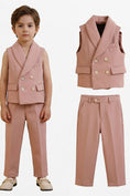 Charger l'image dans la visionneuse de la galerie, Boys Blush Pink Vest & Trousers 2-Piece Suit
