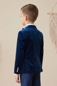 Bild in Galerie-Betrachter laden, Deep Blue Velvet Double Row Suit