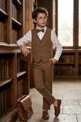 Bild in Galerie-Betrachter laden, Dark Brown V-Neck 2-Piece Set