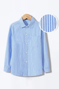 Bild in Galerie-Betrachter laden, Boys Light Blue Striped Dress Shirt