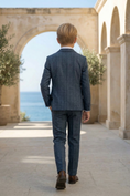 Load image into Gallery viewer, Navy Blue Single-Breasted 3-Piece Suit