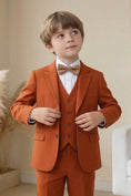 Bild in Galerie-Betrachter laden, Boys Rust Orange 3-Piece Suit