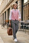 Bild in Galerie-Betrachter laden, Pink Satin Striped Vest